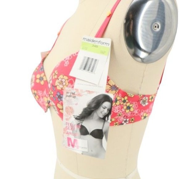 NWT Maidenform Feeling Sexy Airlift Push Up Floral Pink 8719 Bra 34B - Picture 2 of 3